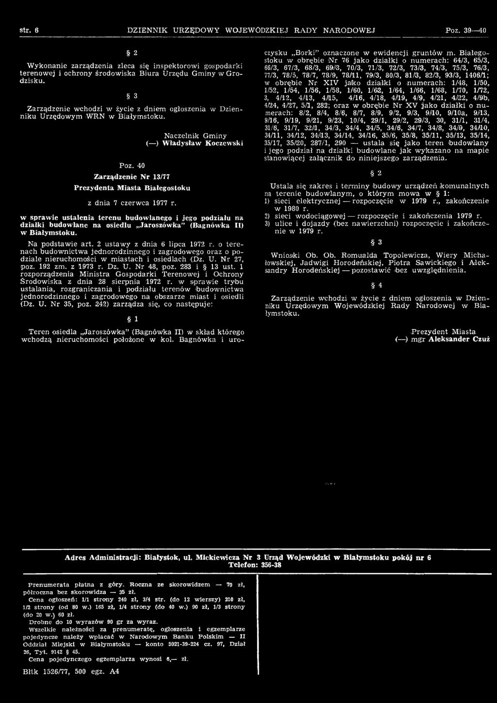 283 i 3 ust. 1 rozporządzenia M inistra Gospodarki Terenowej i Ochrony Środow iska z dnia 28 sierpnia 1972 r.