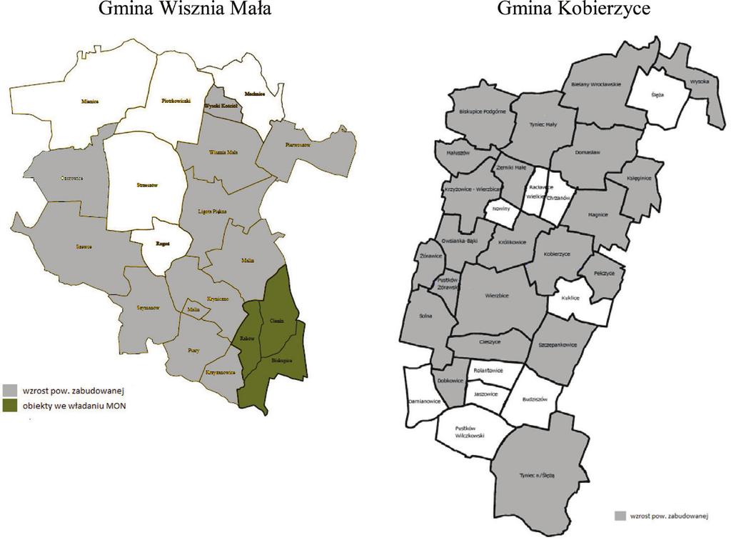 Barbara Mastalska-Cetera, Małgorzata Akińcza nie niepożądane. Zabudowywane są nawet obręby z udziałem najlepszych gleb (Rysunek 1 i 4).