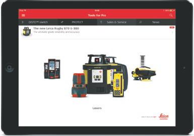 Aplikacja Tools for Pro od Leica Geosystems Podołaj wyzwaniom na placu budowy PROTECT od Leica Geosystems Skorzystaj z natychmiastowego dostępu do najlepszych usług