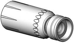 7-8 Części Zestaw do regulacji strugi proszku W skład zestawu do regulacji wchodzi zintegrowana dysza stożkowa. Z zestawem można stosować deflektory 16, 19 i 26 mm.