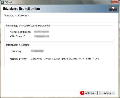 Pierwsze udzielenie licencji: zaznacz dostępną umowę. Późniejsze udzielenie licencji (przy przedłużeniu lub zmianie umowy): zaznacz dostępną umowę. Wybierz <Generuj>.