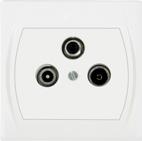 Gniazda bryzgoszczelne Splash proof sockets IP44 16A 250V~ Gniazda pozostałe Other sockets IP20 LGPB-1z LGPB-1zd LGSN LGG-1 Gniazdo bryzgoszczelne z uziemieniem (klapka biała) Splash proof socket