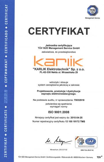 wymiary specifications gniazda + łączniki ISO 9001:2008 Sposób podłączenia przewodu do gniazda abonenckiego RTV Wszystkie nasze produkty posiadają wymagane certyfikaty i deklaracje zgodności.