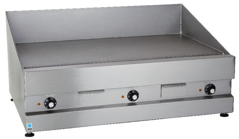 Płyty grillowe są wyposażone w termostat, który może być regulowany od 0 do 250 C. Płyty Maxi grill Wysoka wydajność oraz powierzchnie smażenia nawet do 890x485 mm.