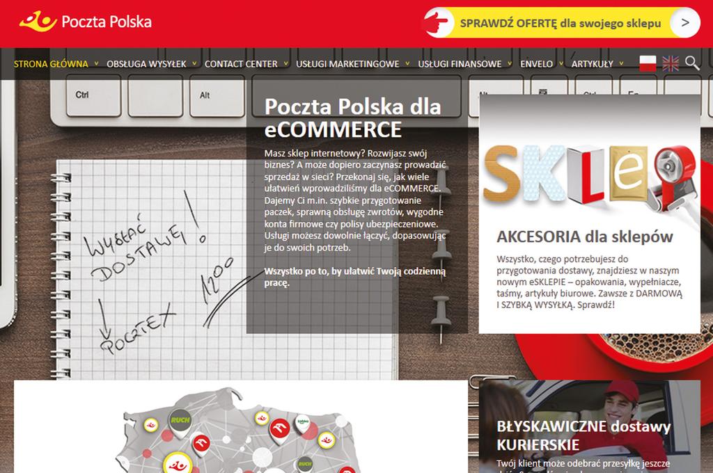 ecommerce.poczta-polska.pl Na początek należy wspomnieć, że serwis działa tylko bez przedrostka www. Nie wszystkie elementy graficzne posiadają odpowiednią tekstową alternatywę.