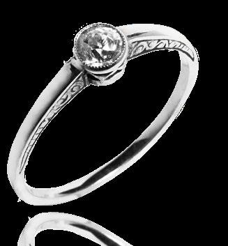 585 cena wywoławcza: 2 200 PLN Idealny przykład pierścionka zaręczynowego typu singiel z ręcznie