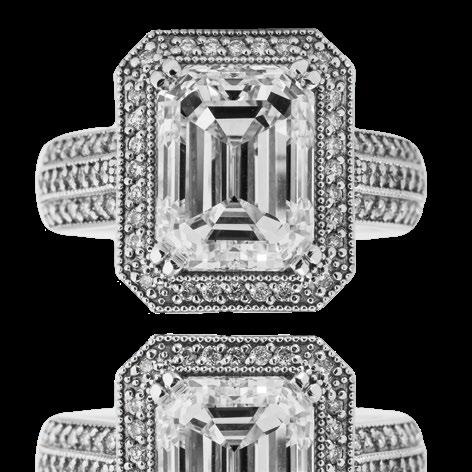 259B. Designerski pierścionek z lupowo czystym diamentem ~5.