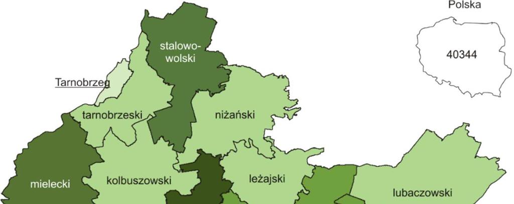 W przekroju terytorialnym najwięcej mieszkań oddano do użytkowania w Rzeszowie (375) i w powiecie rzeszowskim (155).