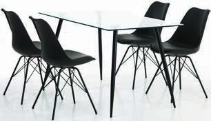 S80 x D140 x W75 cm. Krzesło: Odlewane siedzisko i metal.