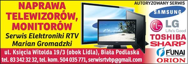 Wejdź na stronę www.tygodnikpodlaski.pl i zamieść swoje ogłoszenie w Internecie ogłoszenia drobne 7 agd NAPRAWA telewizorów i monitorów, Serwis Elektroniki RTV, ul.