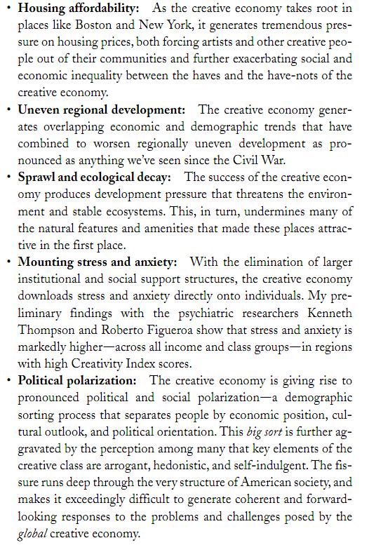 Konteksty: koszty rozwoju kreatywnej gospodarki Szybki wzrost cen mieszkao zaostrzający nierówności społeczne i ekonomiczne Nierównomierny rozwój regionalny Presja na