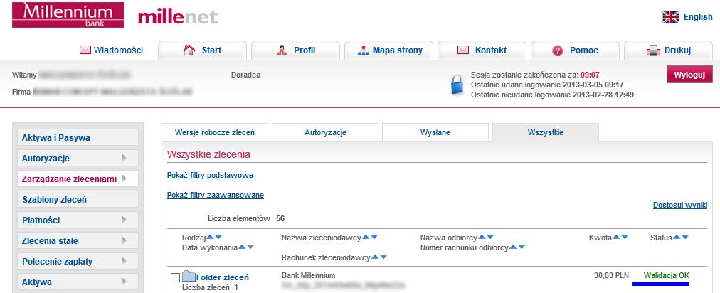 Konfiguracja systemów bankowych, Sage sp. z o.o. Strona 34 z 47 Po ustawieniu parametrów i wybraniu przycisku Importuj plik, zostanie wyświetlona informacja o pomyślnym sprawdzeniu pliku.