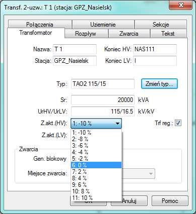 Praca sieci SN Ug= 123 kv P =18764 =18736 =18727 =18679 =18719 =18755 =18745 =18687 =18693 =18702 =18710 kw Q=5448 Q=5397 Q=5381 Q=5292 Q=5366 Q=5431 Q=5414 Q=5306 Q=5320 Q=5335 Q=5350 kvar Z.