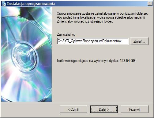 Jako domyślna lokalizacja serwera bazy danych Firebird sugerowana jest: C:\ProgramFiles\Firebird\Firebird_2_5. Jako domyślna lokalizacja Javy sugerowana jest: C:\ProgramFiles\\Java\ jdk1.8.0_65.