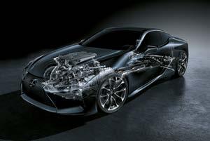 LC 500 Rasowe Gran Turismo Bezkompromisowy silnik V8 o mocy 464 KM i momencie 540 Nm pozwala osiągnąć 100 km/h w 4.7 s.