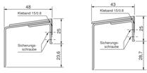 technika progowa SALAMANDER 40 Profile przylgowe i okapnikowe WS3625/SK taśmą samoprzylepna wkręt Aluminiowe okapniki ramy, samoprzylepne, zastosowanie uniwersalne, spadek 8 Numer Kolor Wymiary (mm)