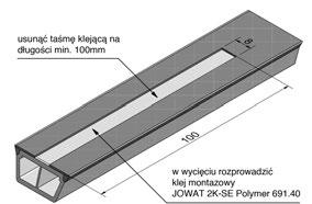 technika progowa SALAMANDER 44 wskazówki montażu Mocowania stabilizujące - długość szprosów białych powyżej 170cm Mocowania stabilizujące - długość szprosów kolorowych powyżej 60 cm - długość