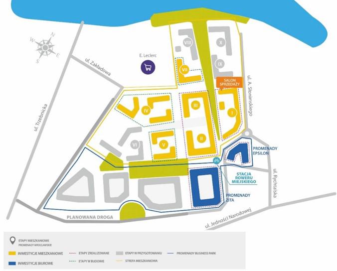 Flagowy projekt: Promenady Wrocławskie Nowoczesny kompleks mieszkaniowo-biurowy na powierzchni 15 hektarów Wybudowane W realizacji Planowane Cześć mieszkaniowa (liczba lokali) 1353 664 285 Część