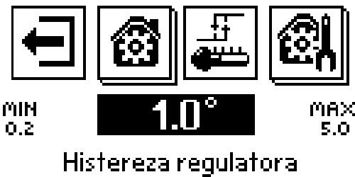 HISTEREZA REGULATORA Histereza temperatury pokojowej wprowadza tolerancję dla temperatury zadanej zapobiegającą niepożądanym oscylacjom przy minimalnych wahaniach temperatury (w