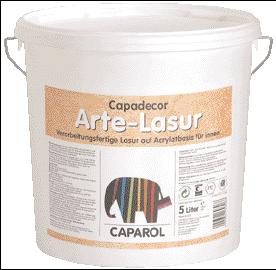 Opis produktu Capadecor Arte-Lasur Zastosowanie: Specjalna lazura do uzyskiwania bardzo atrakcyjnych, dekoracyjnych powłok lazurniczych na powierzchniach wewnętrznych.