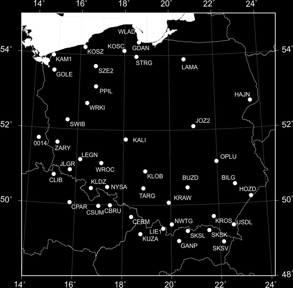 A k t u a l n o ś ć w s p ó ł r z ę d n y c h A S G - E U P O S Składowa PIONOWA Epoka współrzędnych: 2011.