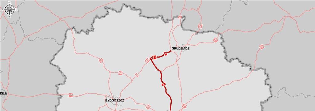 1. CZĘŚĆ OPISOWA 1.1. Opis obszaru objętego zakresem programu Analizowany ciąg drogi krajowej nr 1 o długości około 160 km składa się z 15 odcinków.