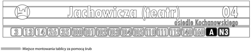 Kolor oraz długość ławki sięgającej przez dwa moduły, prawy i środkowy patrząc od strony zatoki przystankowej. Ławka musi być w kolorze naturalnego drewna.