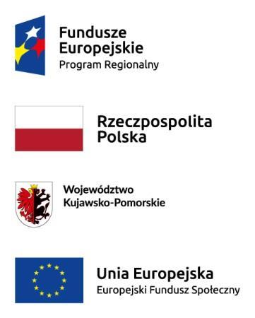 Herb województwa kujawsko-pomorskiego umieszczasz pomiędzy barwami RP a znakiem UE. Przykładowy układ pionowy: Zestawienia znaków znajdziesz na stronie internetowej programu www.rpo.