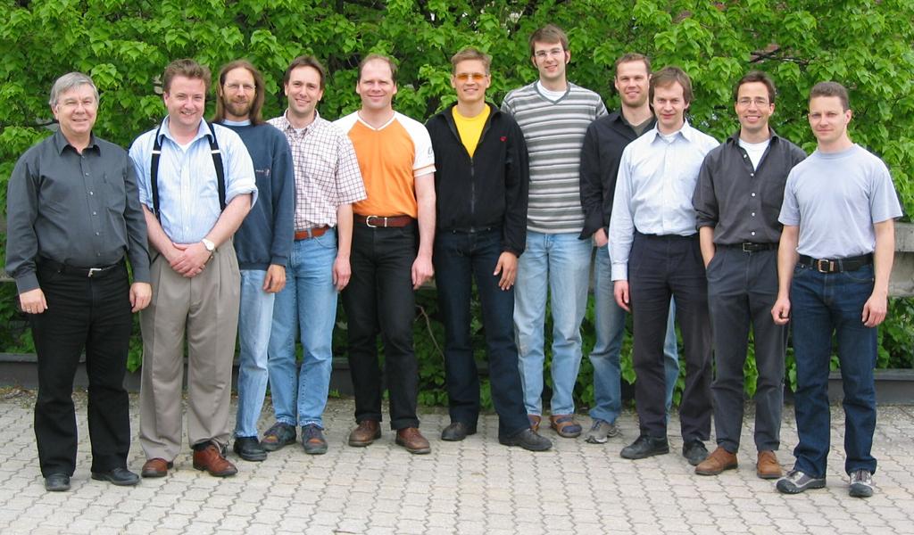 Załoga teleportująca z Innsbrucku Od lewej: Rainer Blatt, Daniel James, Hartmut Häfner, Christoph Becher,