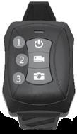 User s manual 2. Video button 3. Photo button Remote pairing 1. When the device is on, slide down on the screen to open the shortcut menu. 2. Click Bluetooth icon to enter matching mode. 3. Press photo button and power button on remote control simultaneously and hold until blue indicator on the remote starts to flash.