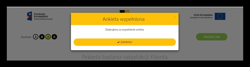 System nie pozwoli na przejście do kolejnego kroku, jeżeli w tym oknie nie zostaną ocenione wszystkie obszary. Jeżeli użytkownik chcę zmienić ocenianą komórkę lub sprawę może kliknąć przycisk Wstecz.