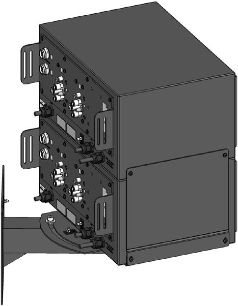 3 4 Konfiguracja systemu Opcjonalny zestaw do montażu naściennego do sterownika typu Dual Gun (cd.) 6 3 5 5 6 4 Rys. 3 3 Montaż dwóch sterowników na opcjonalnym uchwycie do montażu naściennego.