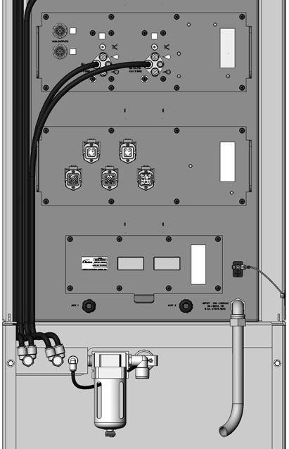 Konfiguracja systemu 3 7 Wykonać połączenia zgodnie z rysunkiem 3 6. Zapoznać się z rysunkiem 3 5, gdzie opisano złącza wyzwalacza zewnętrznego i blokady przenośnika.