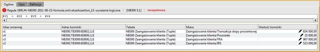 3.11 Reguła: valueassertion_13 $v1 = $v2 + $v3 + $v4 Rysunek 19.