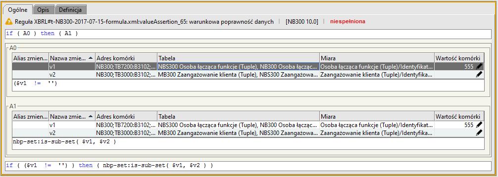 wszystkich komórkach B3102 Identyfikator klienta w tabelach: Udziałowiec klienta i Zaangażowanie klienta na formularzach NB300, MB300, NBS300.