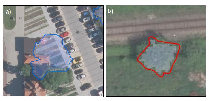 Analiza ubytku drzewostanów z wykorzystaniem lotniczych danych fotogrametrycznych W ramach opracowania nie dokonywano segmentacji i zliczania powierzchni obszarów, które należałyby do konkretnego