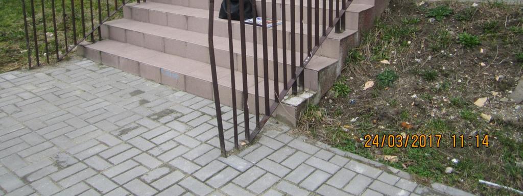 Istniejące biegi schodowe, przeznaczone do