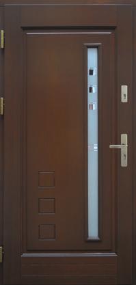 Dobre otwarcie na świat Konstrukcja Drzwi z serii Solid wykonane są z drewna sosnowego klejonego warstwowo. Wewnątrz skrzydła o grubości 68 mm znajduje się pionowy ramiak wzmocniony stalowym profilem.