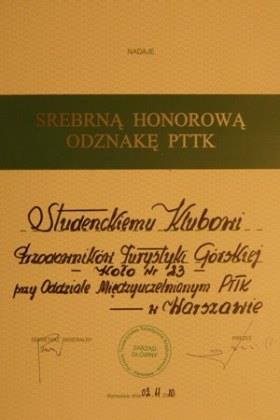 Wyróżnienie dla SKPTG 8 grudnia 2010