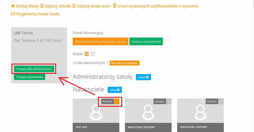 UWAGA: Administrator szkoły jest m.in. odpowiedzialny za tworzenie i zarządzanie treścią witryn internetowej swojej jednostki szkolnej tj. Portalem Informacyjnym. 2.3.2.4.