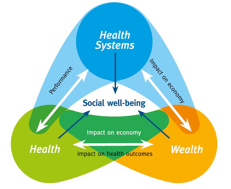 The WHO perspective «Well-functioning health systems contribute not only to health but also to wealth and economic development through: - workforce development - increased