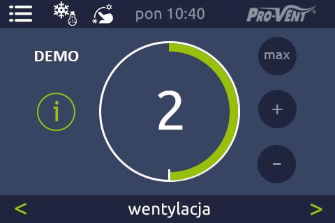 1. WPROWADZENIE Na automatykę central Pro-Vent MISTRAL składają się dwa układy: sterownik wewnątrz centrali, kontrolujący samą centralę, manipulator ścienny, umieszczony w miejscu dogodnym dla