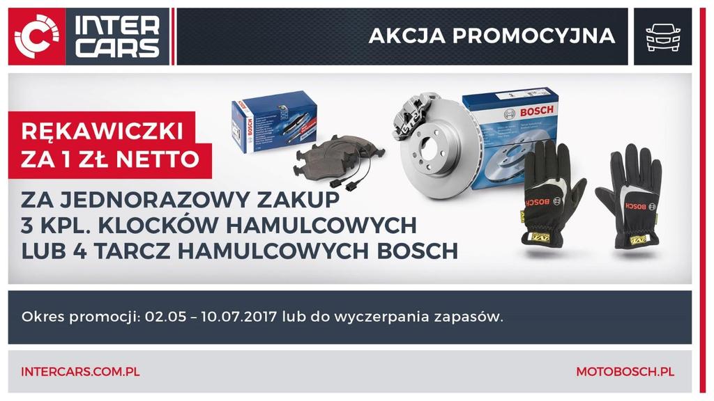 Układ hamulcowy Bosch Za jednorazowy zakup 3 kpl.