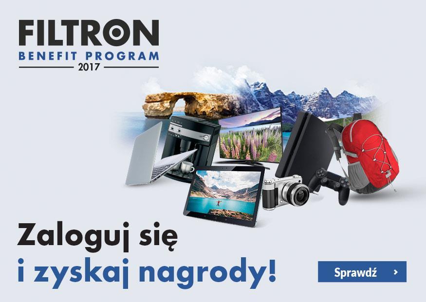 Filtron Benefit 2017 Zarejestruj się w programie Filtron Benefit 2017, kupuj produkty Filtron w Inter Cars