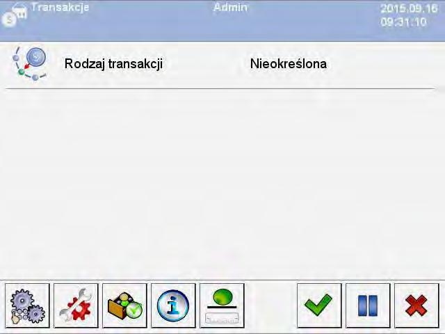 34. MOD PRACY - TRANSAKCJE Mod pracy umożliwiający rejestrację ważeń towarów wchodzących w skład transakcji sprzedaży, zakupów i przesunięć magazynowych.