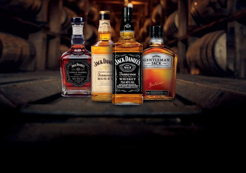 JACK DANIEL S SINGLE BARREL 0.7 L, 4% ALK. W KARTONIKU JACK DANIEL S TENNESSEE HONEY 0.7 L, 3% ALK. JACK DANIEL S TENNESSEE WHISKEY 0.7 L, ALK.