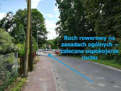drogi obsługującej wspomniane tereny ogródków działkowych aż do ulicy Kirkora