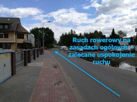 Należy zaznaczyć, że ruch rowerowy w tym wariancie w całości odbywa się na
