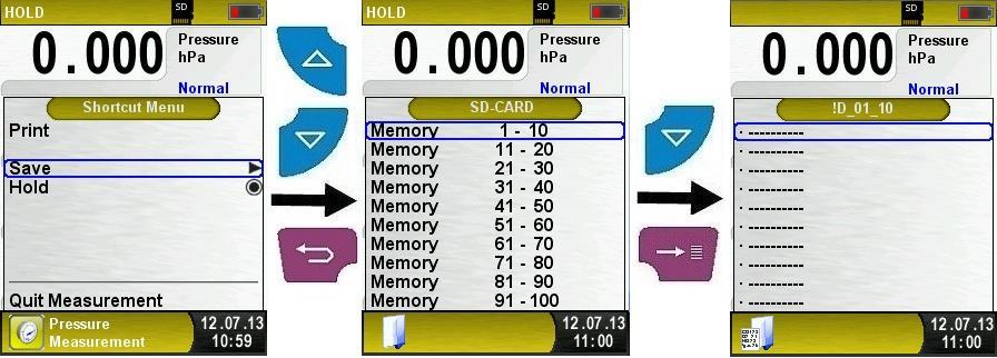 Struktura pamięci manometru S4600-ST składa się ze 100 bloków pamięci, z których każdy może być zapisany protokołem pomiarowym.
