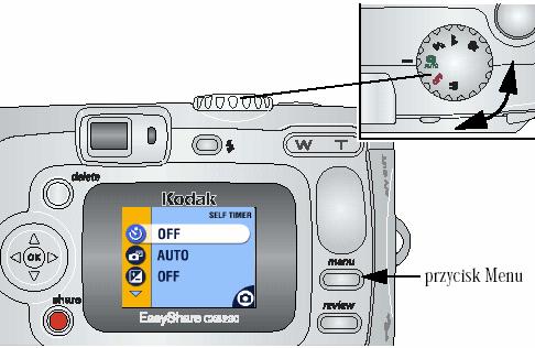ZMIANA USTAWIEŃ OPCJONALNYCH Naciśnij przycisk Menu w celu dostępu do ustawień opcjonalnych aparatu. Nie wszystkie opcje ustawień są dostępne w każdym z zaprogramowanych trybów fotografowania.